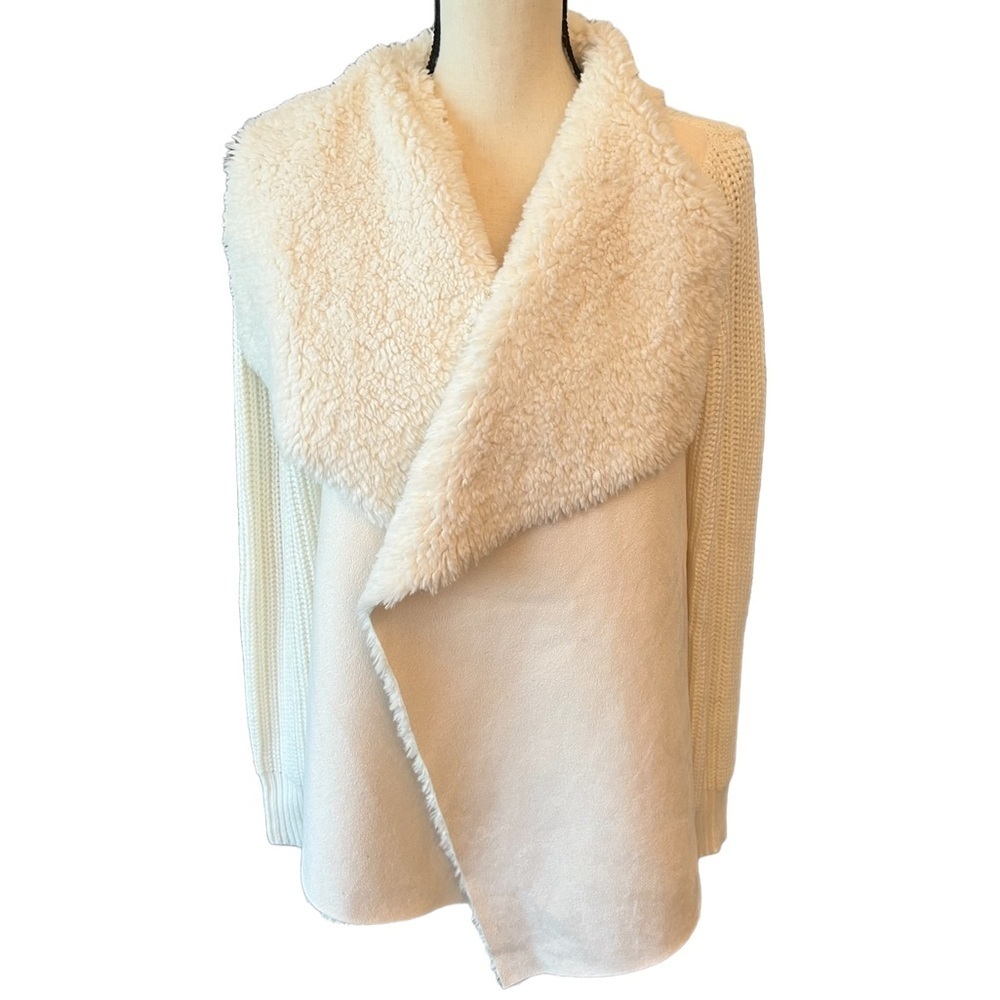 Lucky & Coco - Faux Fur Knit- Like Ribbed‎ Sweater
